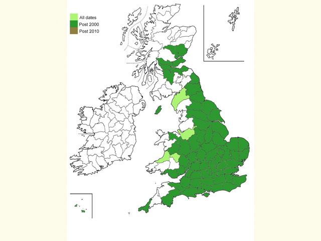  Distribution map Copyright Martin Evans 