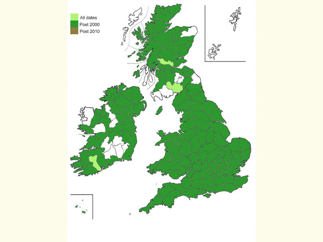  Distribution map Copyright Martin Evans 