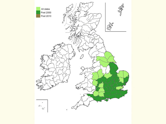  Distribution map Copyright Martin Evans 