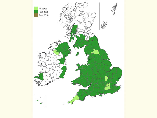  Distribution map Copyright Martin Evans 