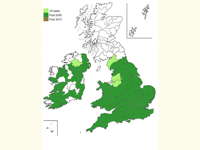  Distribution map Copyright Martin Evans 