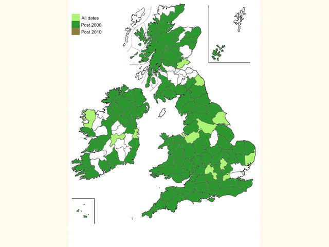  Distribution map Copyright Martin Evans 