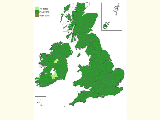  Distribution map Copyright Martin Evans 