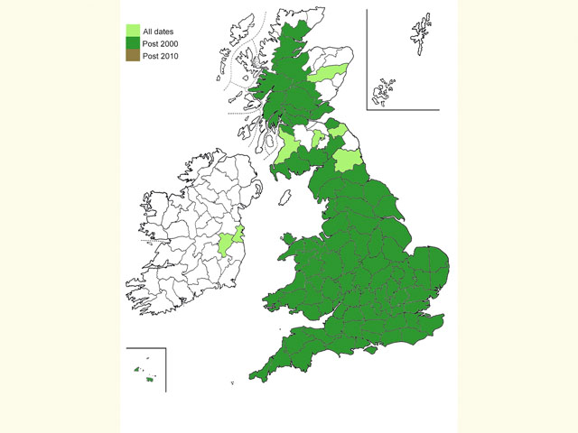  Distribution map Copyright Martin Evans 