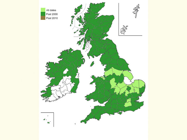  Distribution map Copyright Martin Evans 