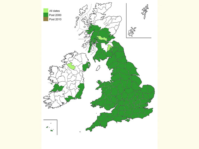 Distribution map Copyright Martin Evans 