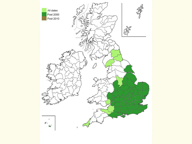  Distribution map Copyright Martin Evans 