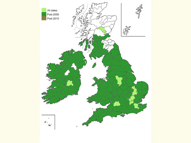  Distribution map Copyright Martin Evans 