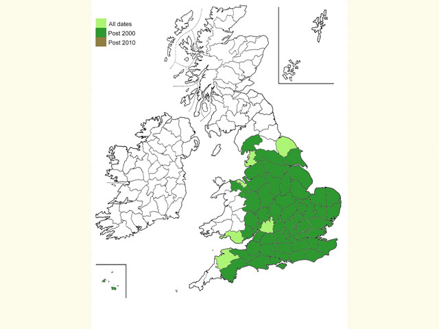  Distribution map Copyright Martin Evans 