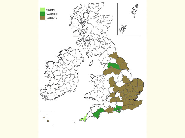  Distribution map Copyright Martin Evans 