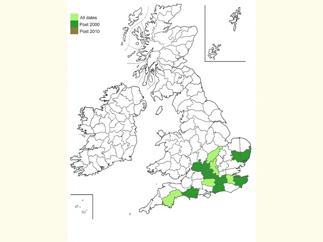  Distribution map Copyright Martin Evans 