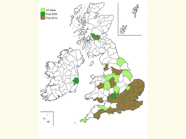  Distribution map Copyright Martin Evans 