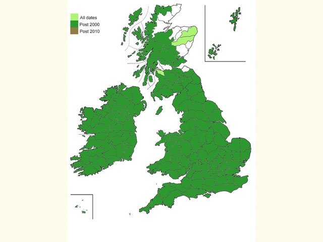  Distribution map Copyright Martin Evans 