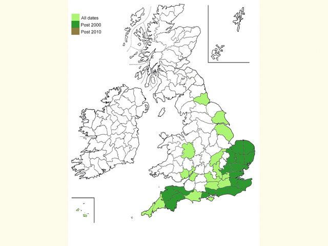  Distribution map Copyright Martin Evans 