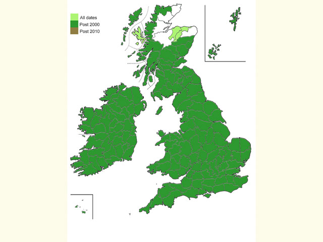 Distribution map Copyright Martin Evans 