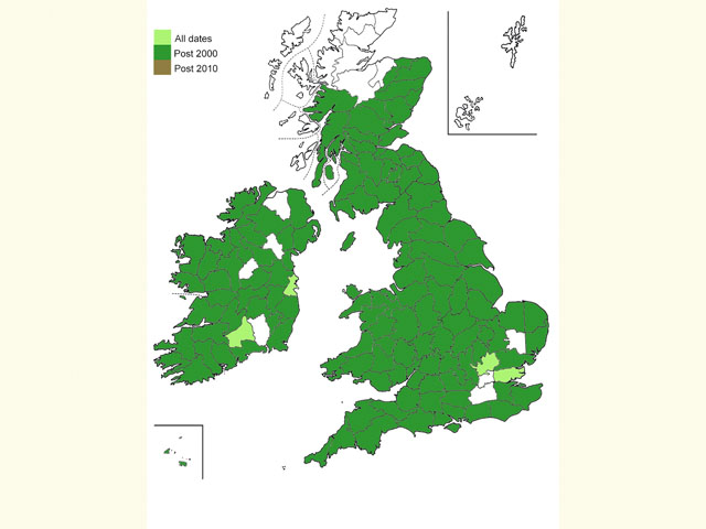  Distribution map Copyright Martin Evans 