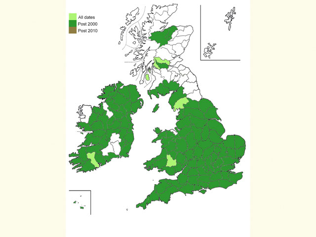  Distribution map Copyright Martin Evans 