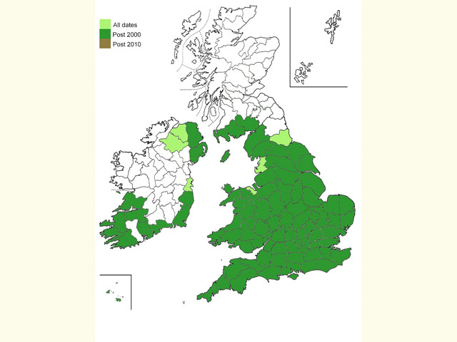  Distribution map Copyright Martin Evans 