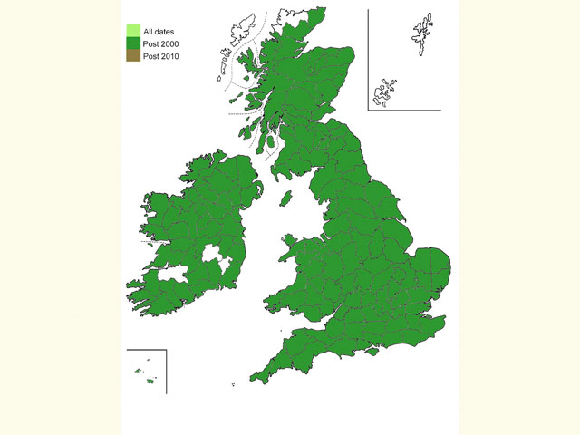  Distribution map Copyright Martin Evans 
