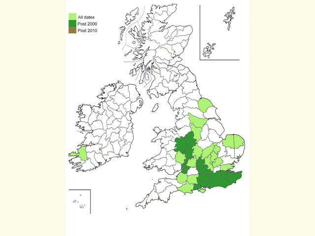  Distribution map Copyright Martin Evans 