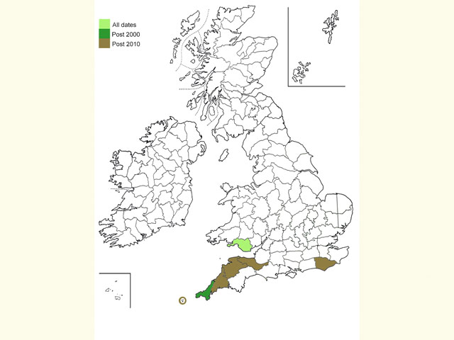  Distribution map Copyright Martin Evans 