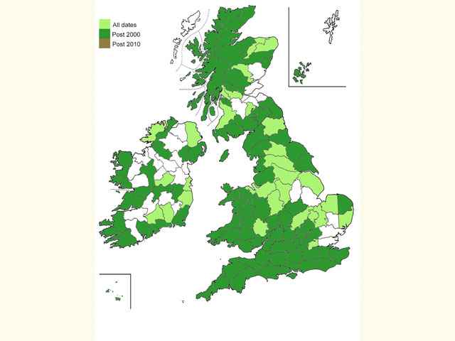  Distribution map Copyright Martin Evans 