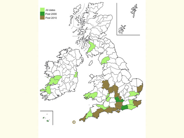  Distribution map Copyright Martin Evans 
