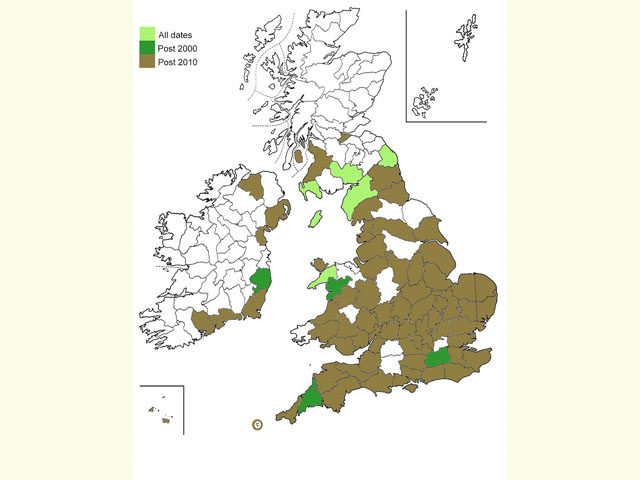  Distribution map Copyright Martin Evans 