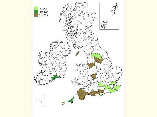  Distribution map Copyright Martin Evans 