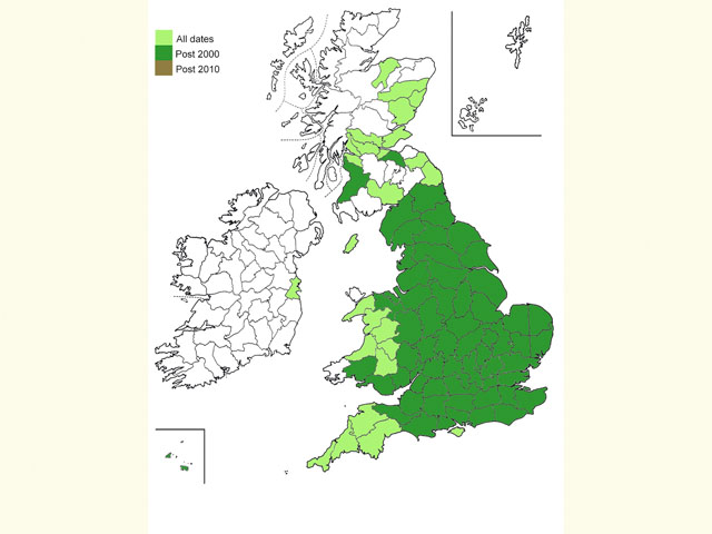  Distribution map Copyright Martin Evans 