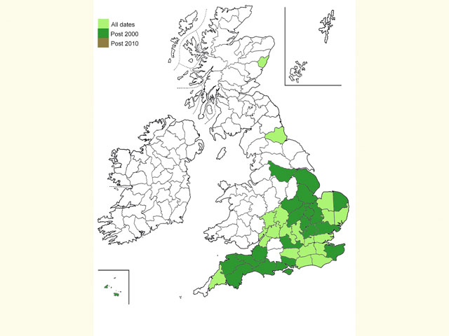  Distribution map Copyright Martin Evans 