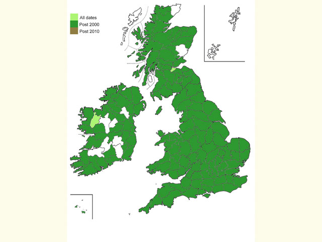  Distribution map Copyright Martin Evans 