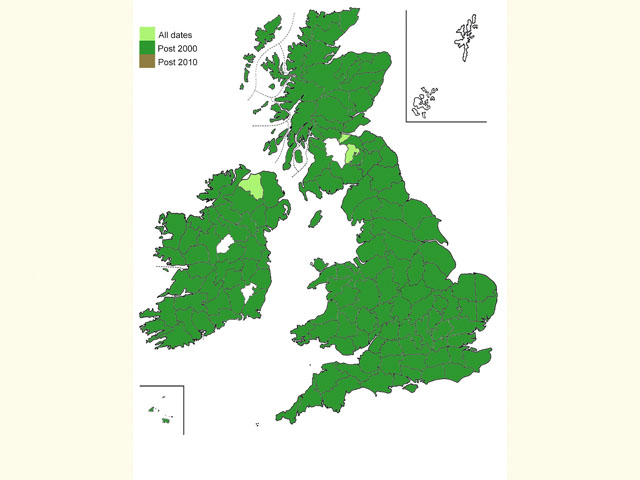  Distribution map Copyright Martin Evans 