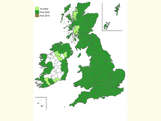 Distribution map Copyright Martin Evans 