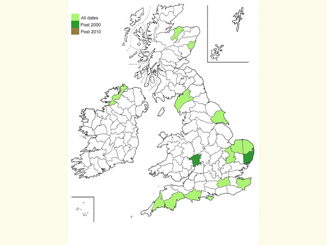  Distribution map Copyright Martin Evans 