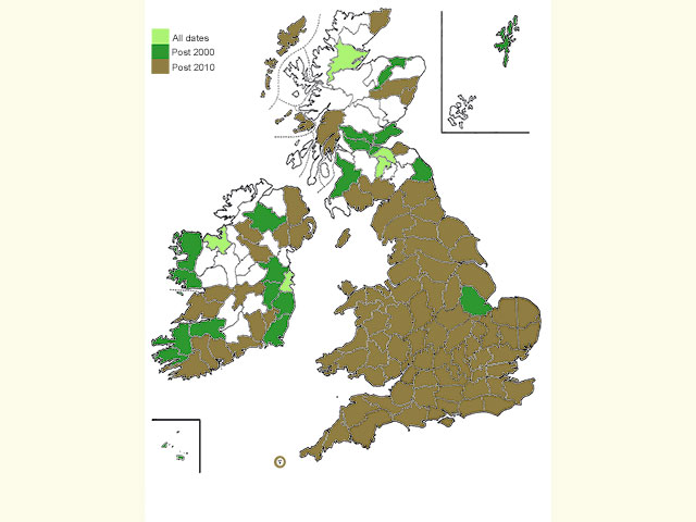  Distribution map Copyright Martin Evans 