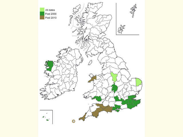  Distribution map Copyright Martin Evans 