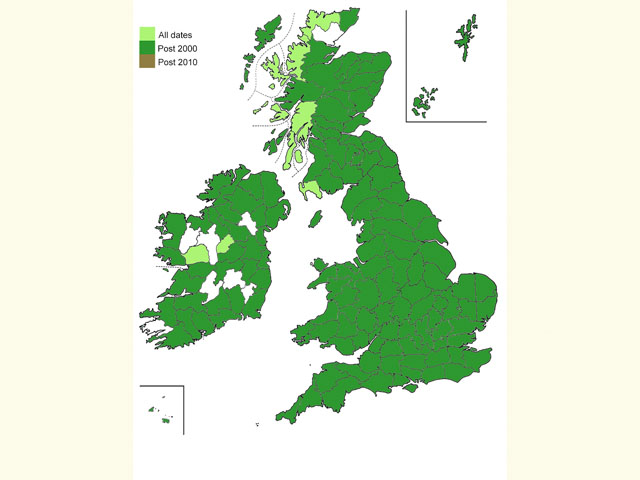  Distribution map Copyright Martin Evans 