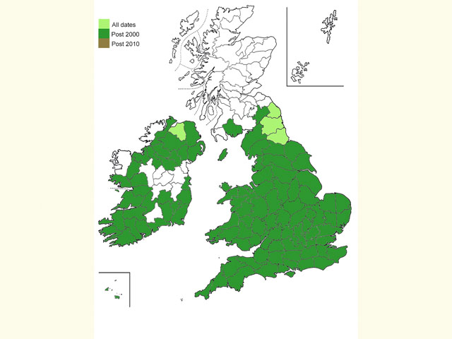  Distribution map Copyright Martin Evans 