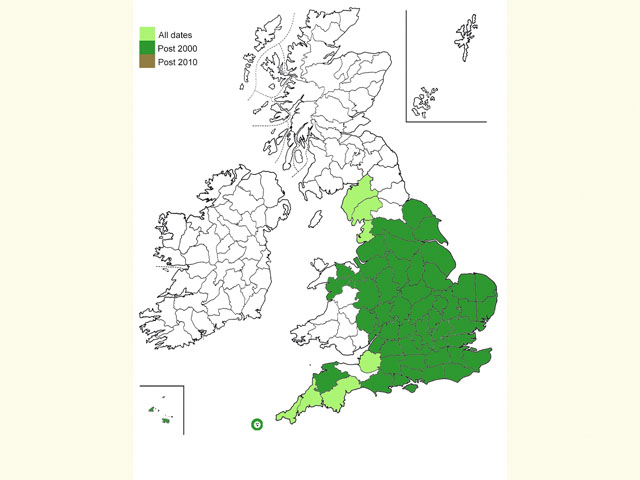  Distribution map Copyright Martin Evans 