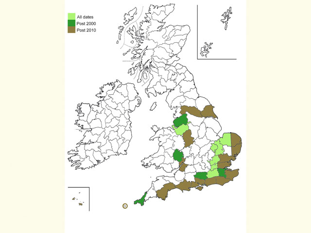  Distribution map Copyright Martin Evans 