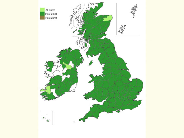  Distribution map Copyright Martin Evans 