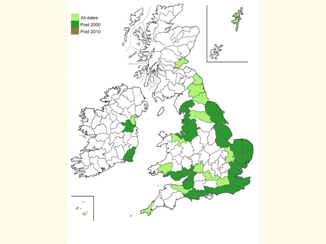  Distribution map Copyright Martin Evans 