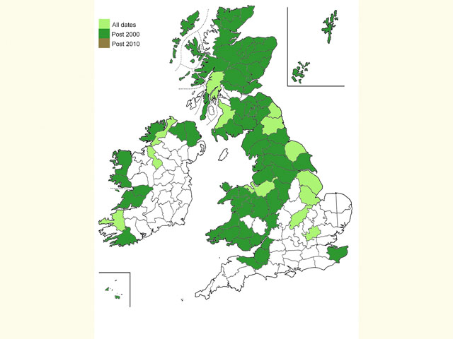  Distribution map Copyright Martin Evans 