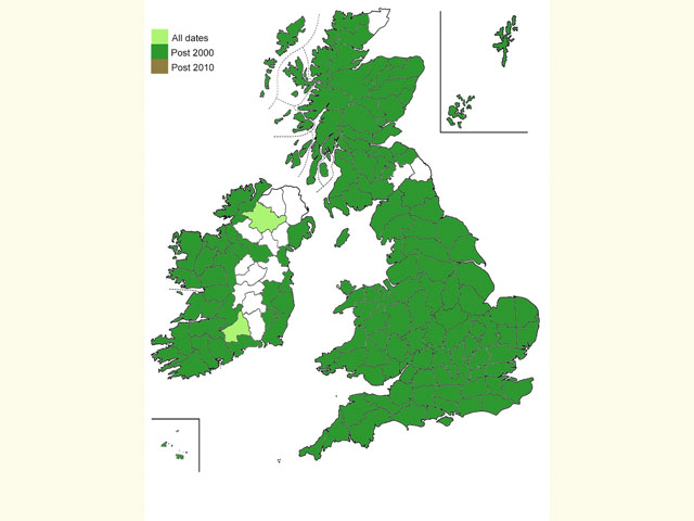  Distribution map Copyright Martin Evans 