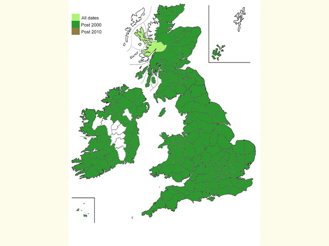  Distribution map Copyright Martin Evans 