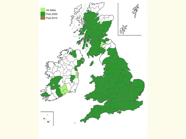  Distribution map Copyright Martin Evans 