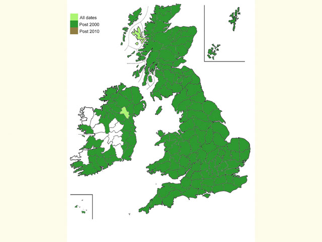  Distribution map Copyright Martin Evans 