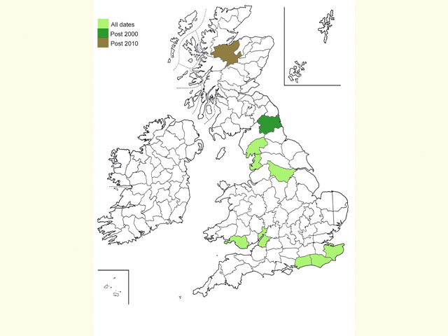  Distribution map Copyright Martin Evans 
