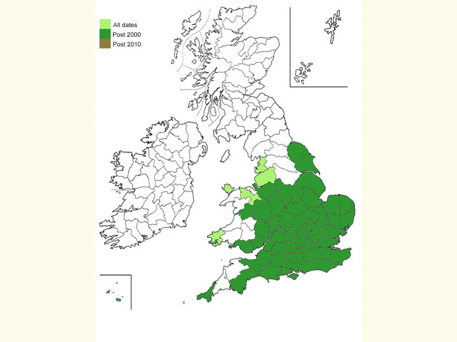  Distribution map Copyright Martin Evans 